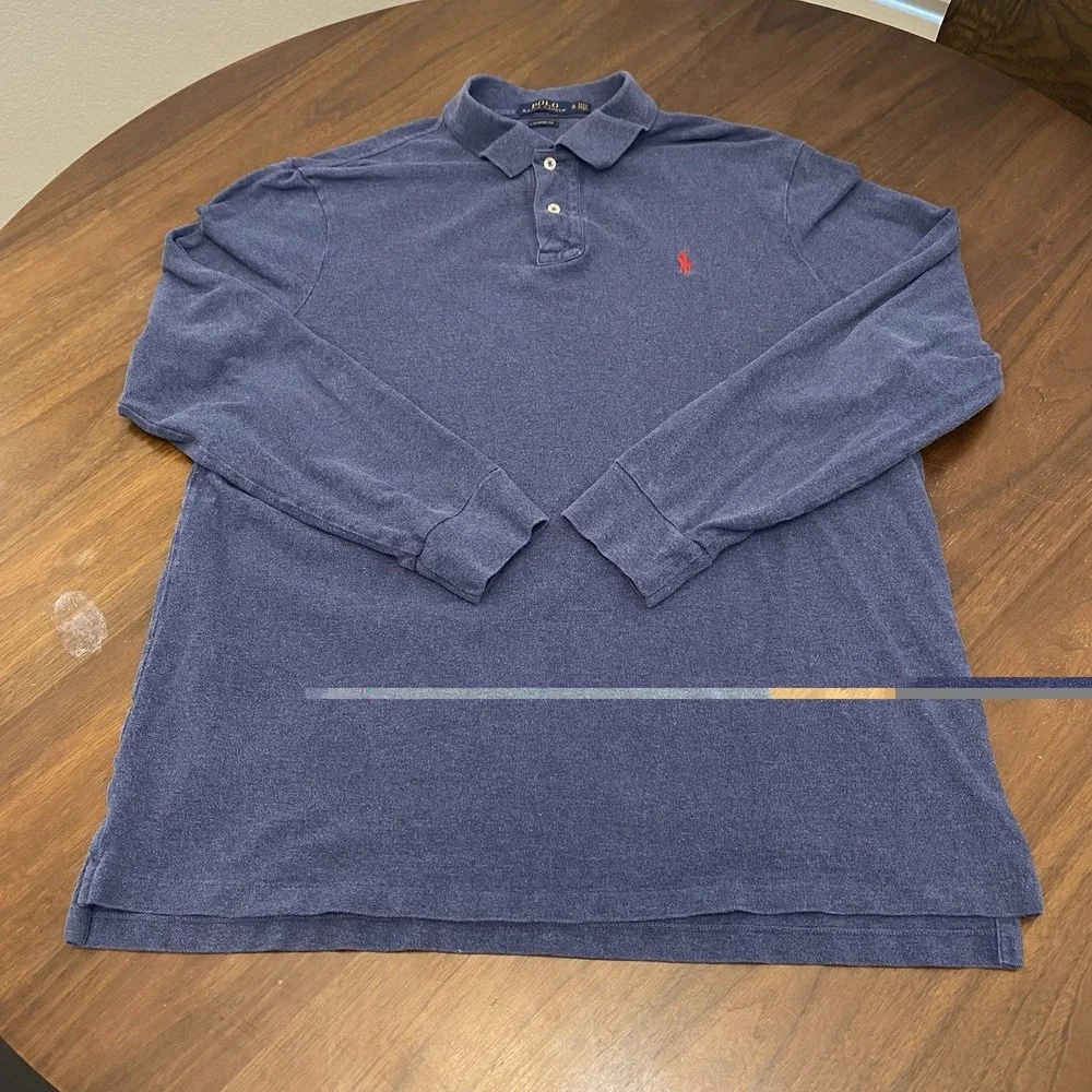 Polo Ralph Lauren Men's XL Classic Fit Polo Long Sleeve Blue